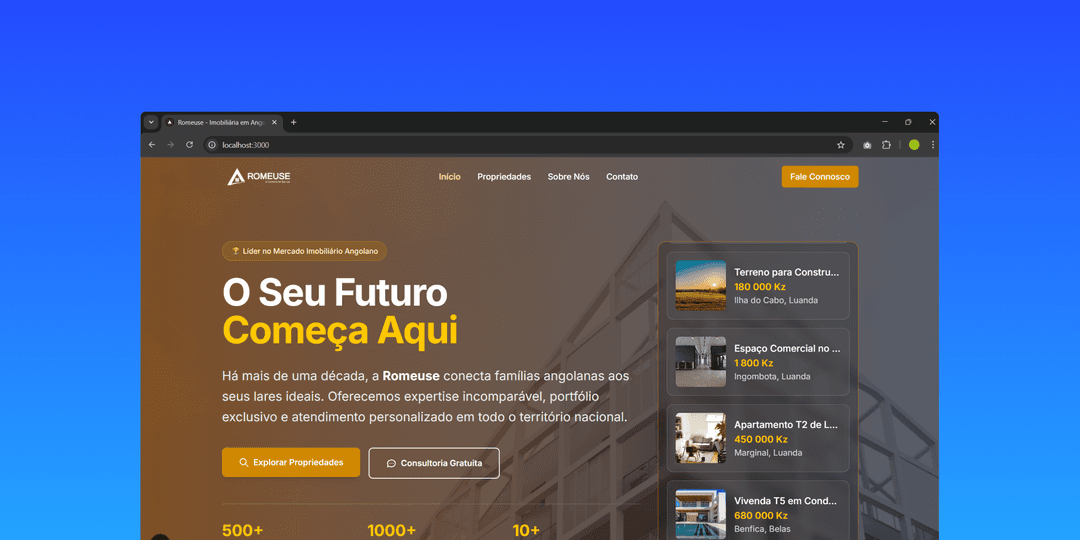 Website Romeuse Imobiliaria